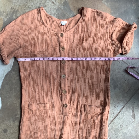 Billabong Badlands Jumpsuit Size L large Romper cotton gauze Peach - Picture 9 of 16